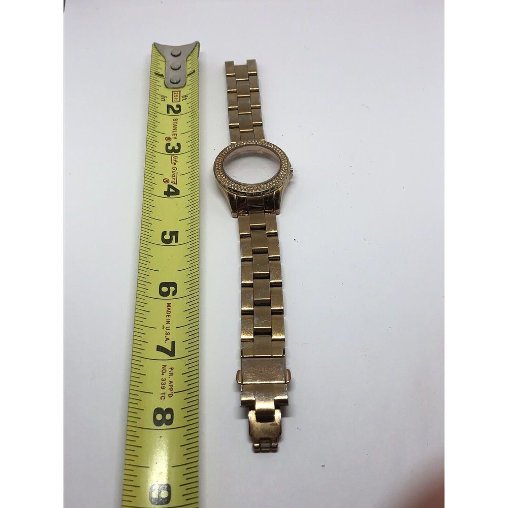 Authentic Michael Kors Watch Parts Case And Crystal Links Full Band 16mm H177
